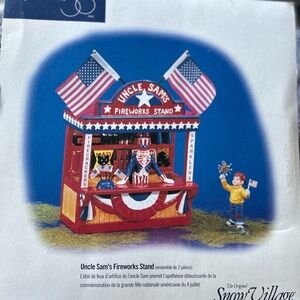 Department 56 Uncle Sam's Fireworks Stand Decor - Red, Blue, White